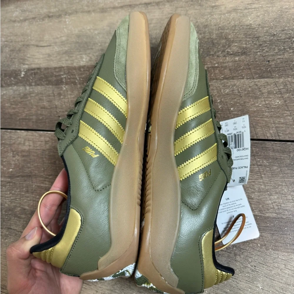 Adidas Palace X Puig Samba Size 11 Olive Gold Palace Samba‎ Pu HQ6100 New
